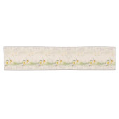 Botanische Narcissus Daffodil Flowers Table Runner Korte Tafelloper (Horizontaal)