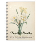 Botanische Narcissus Guest Book 85th Birthday Part Notitieboek (Voorkant)