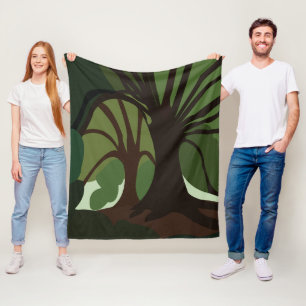 Botanische Natuur Bomen Fleece Deken