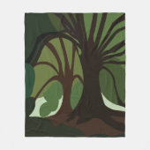 Botanische Natuur Bomen Fleece Deken (Voorkant)