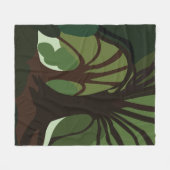 Botanische Natuur Bomen Fleece Deken (Voorkant (Horizontaal))