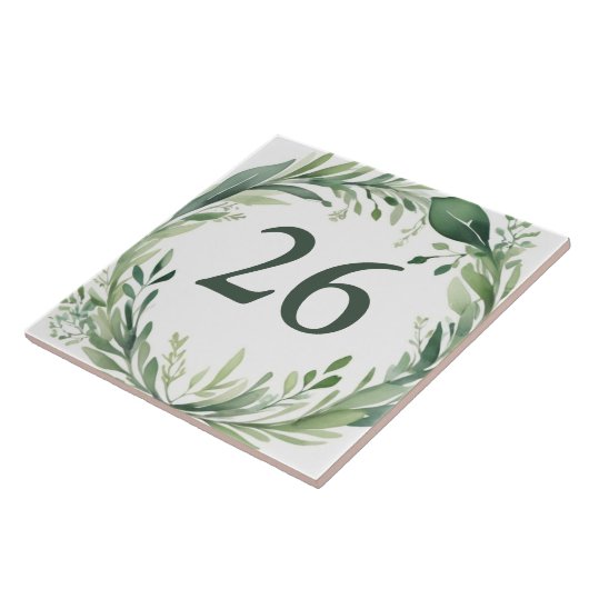 Botanische Natuur Custom House Nummer Bord Sign Tegeltje (Zijkant)