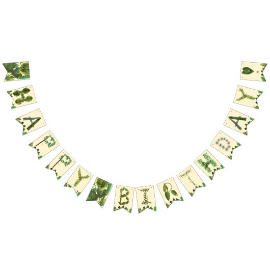 Botanische Natuur Happy Birthday Vlaggetjes (Alle)