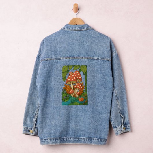 Botanische natuur kunst denim jacket (Hangar)