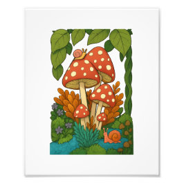 Botanische natuur kunst foto afdruk