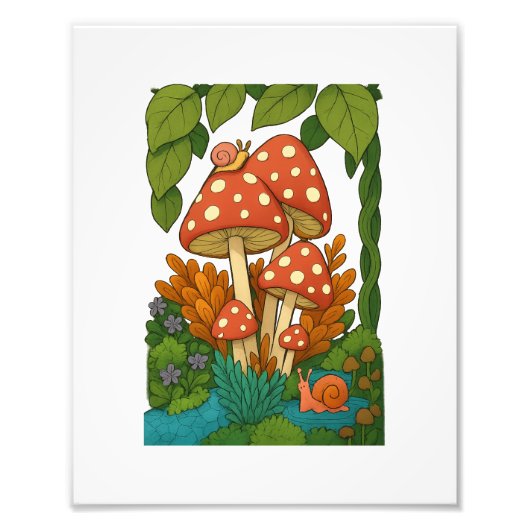 Botanische natuur kunst foto afdruk (Voorkant)