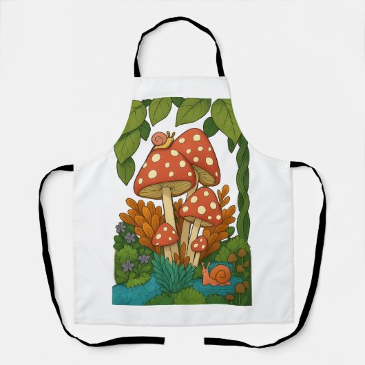 Botanische natuur kunst schort (Voorkant)