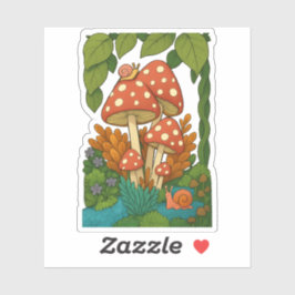 Botanische natuur kunst sticker