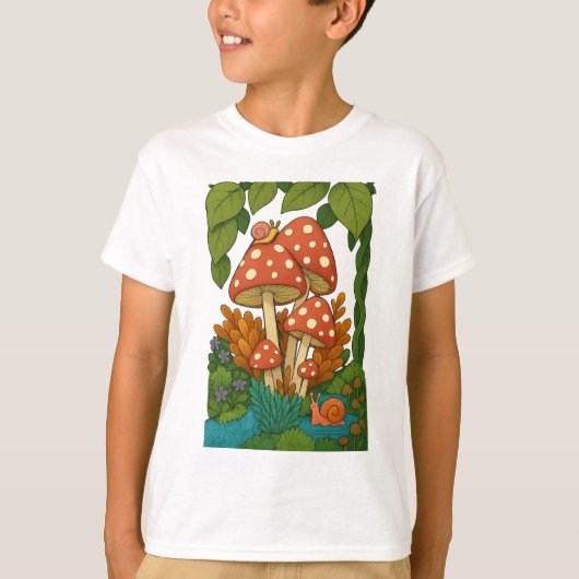 Botanische natuur kunst t-shirt (Voorkant)