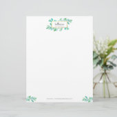 BOTANISCHE NATUUR moderne waterverf geschilderde b Briefhoofd Ontwerp (Staand voorkant)