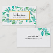 BOTANISCHE NATUUR moderne waterverf geschilderde b Visitekaartje (Voorkant / Achterkant)