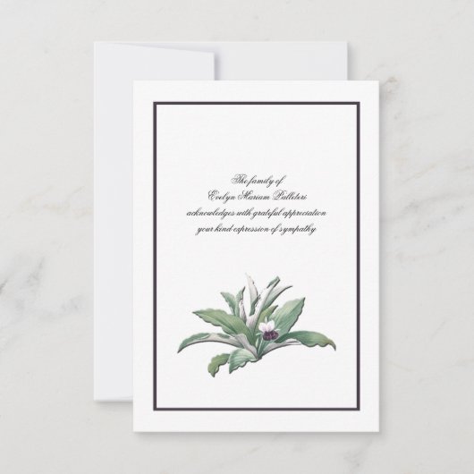 Botanische Natuur Sympathie Hartelijk dank Kaart (Voorkant)