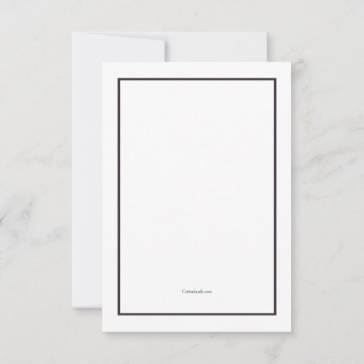 Botanische Natuur Sympathie Hartelijk dank Kaart (Achterkant)