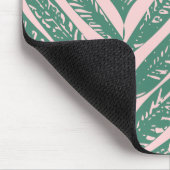 Botanische Natuur Tropisch Roze Groen Aangepast Muismat (Hoek)