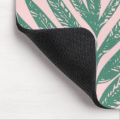 Botanische Natuur Tropisch Roze Groen Aangepast Muismat (Hoek)