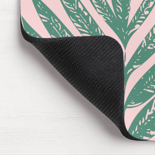 Botanische Natuur Tropisch Roze Groen Aangepast Muismat (Hoek)