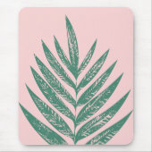 Botanische Natuur Tropische illustratie Roze Groen Muismat (Voorkant)