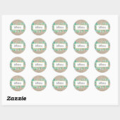BOTANISCHE NATUUR waterverf geschilderde bladeren  Ronde Sticker (Vel)