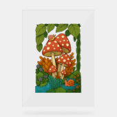 Botanische natuurkunst acryl bord (Voorkant)