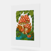 Botanische natuurkunst acryl bord (Hoek)