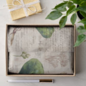 Botanische natuurtekening tissuepapier (Geschenk)