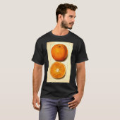  Botanische Navel Oranje Waterverf Fruit T-shirt (Voorkant volledig)