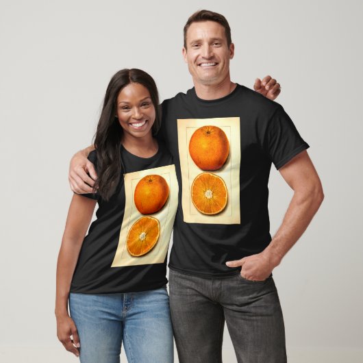  Botanische Navel Oranje Waterverf Fruit T-shirt (Unisex)