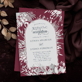 Botanische neergeveegde arch Bourgogne bruiloft Kaart