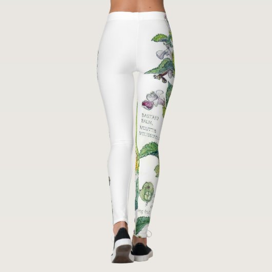 Botanische nettle Flowers over de Leggings van de  (Achterkant)