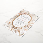 Botanische neutrale waterverf florale tuinbruiloft folie uitnodiging (Gedraaid)