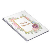 Botanische niet-gedateerde dagelijkse planter notitieboek (Rechterzijde)