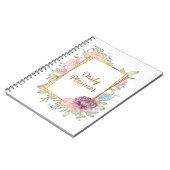 Botanische niet-gedateerde dagelijkse planter notitieboek (Linkerzijde)