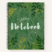 Botanische niet-gedateerde dagelijkse planter notitieboek (Voorkant)