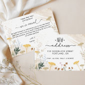 Botanische Nieuwe Adres Nieuwjaar Verhuisaankondig Aankondiging