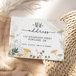 Botanische Nieuwe Adres Nieuwjaar Verhuisaankondig Aankondiging