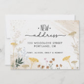 Botanische Nieuwe Adres Nieuwjaar Verhuisaankondig Aankondiging (Voorkant)