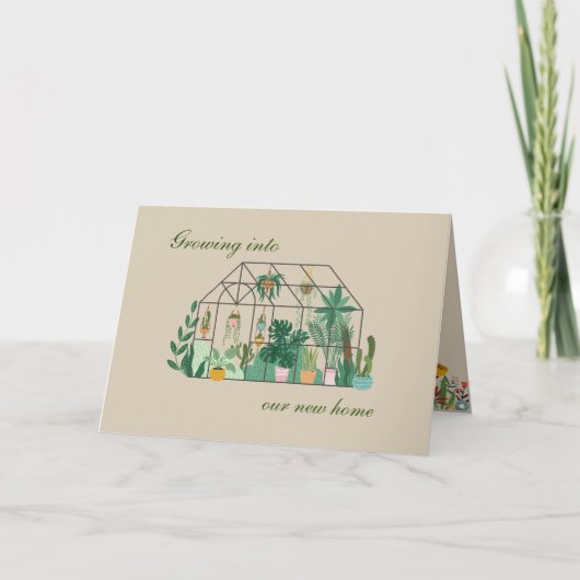 Botanische nieuwe thuis-aankondiging bedankkaart (Voorkant)