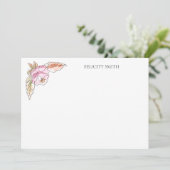 Botanische Nota Kaarten Elegant Vlak Modern (Staand voorkant)