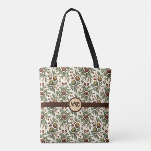  botanische noten en bessen tote bag (Achterkant)