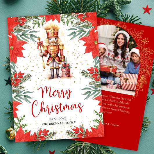 Botanische Notenkraker Foto Vrolijk Kerstfeest Feestdagenkaart