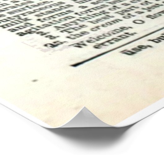 Botanische Octopus Art Dictionary Pagina Poster (Hoek)