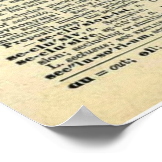  Botanische Octopus Art Dictionary Pagina Poster (Hoek)