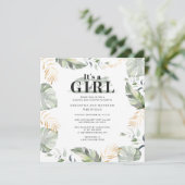 Botanische Oerwoud Giraffe Baby shower Kaart (Staand voorkant)