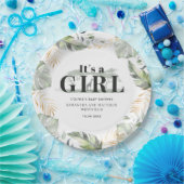 Botanische Oerwoud Giraffe Baby shower Papieren Bordje (Feest)