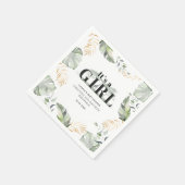 Botanische Oerwoud Giraffe Baby shower Servet (Hoek)