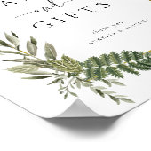 Botanische oliage Golden Lijst Kaarten en cadeautj Poster (Hoek)