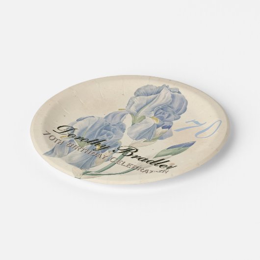  botanische olies 70e verjaardag PP Papieren Bordje (Gekanteld)