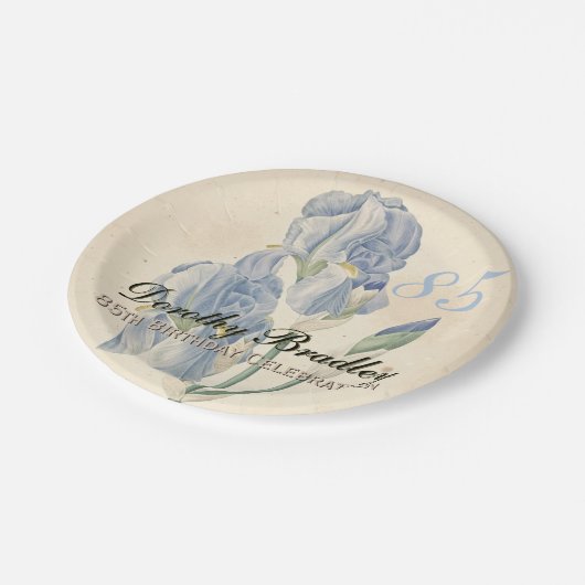 botanische olies 85e verjaardag PP Papieren Bordje (Gekanteld)