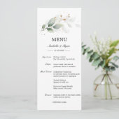 Botanische olievlek Goudbladeren Weddenschap Menu (Staand voorkant)