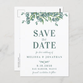 Botanische olievlek met eucalyptus, behalve de dat briefkaart